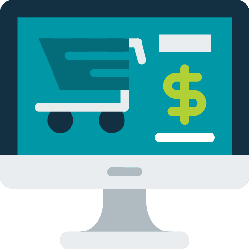 pirawna icon monitor shopping cart